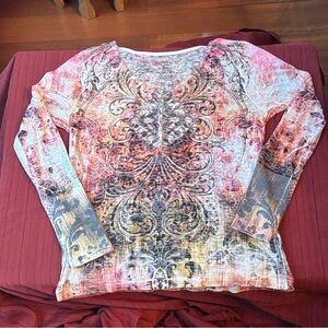 Sundance Artistic Multicolor Long Sleeve Top